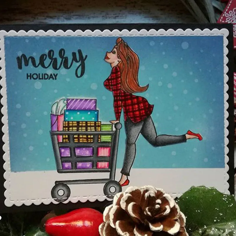 Запустите автомобиль! Прозрачный силиконовый штамп для девочек + фразы детей