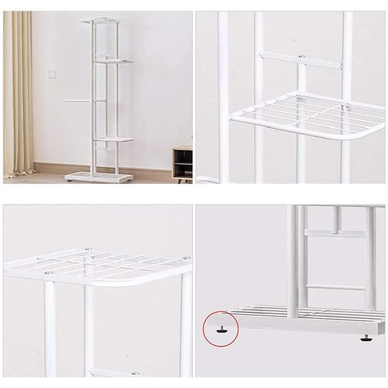4 tier 5 potted plant stand multiple flower pot holder shelves planter rack storage organizer display for indoor garden balcony free global shipping
