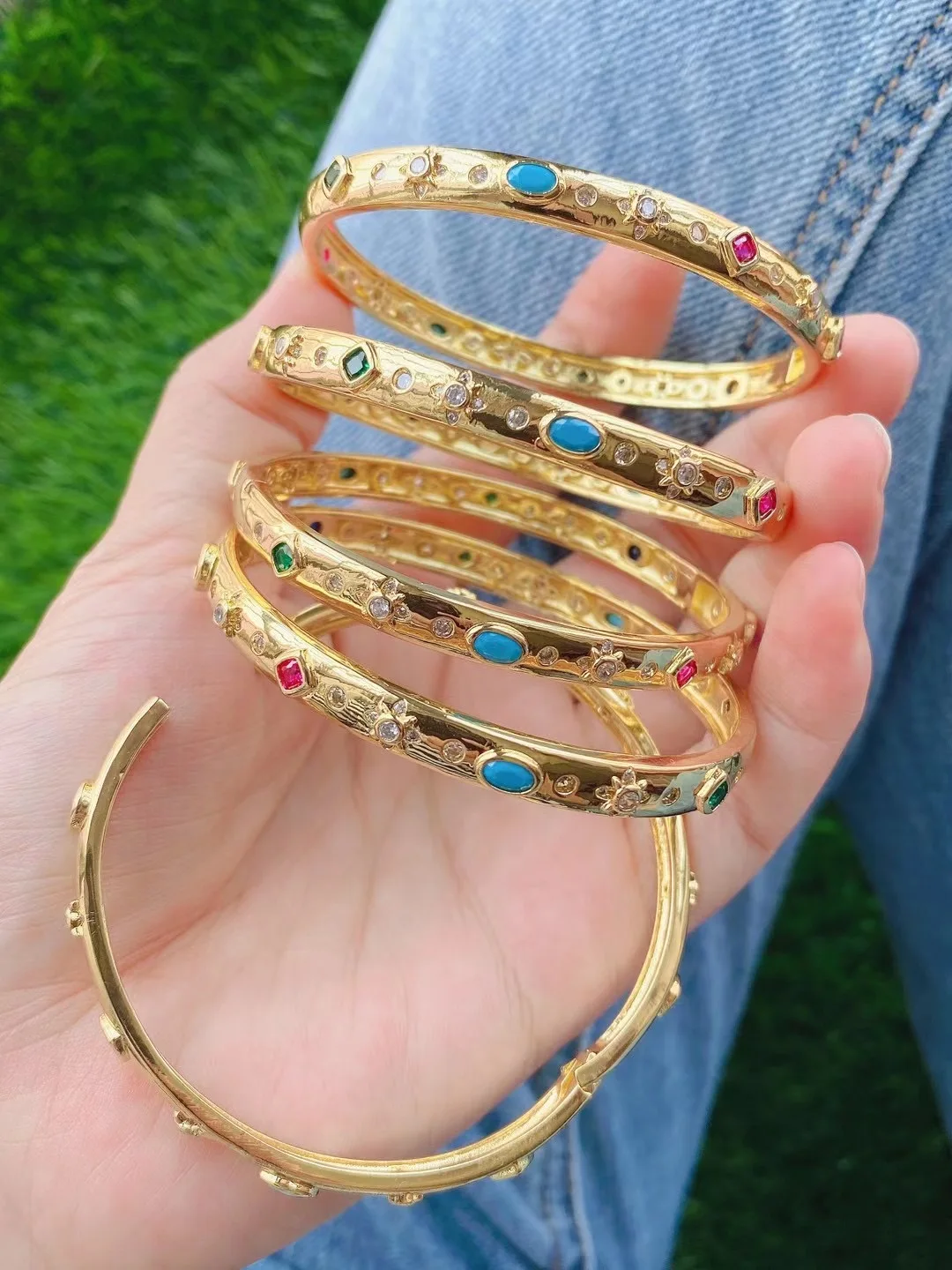 3 шт. Женский Браслет-манжета с фианитами | Украшения и аксессуары