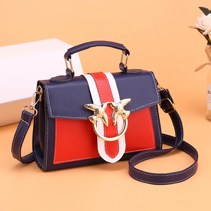 

Cross Border Hair Bag Women's New Fashion Korean Color Contrast Messenger Bag Women's Bag Shoulder Bag Fashion Small Square Bag