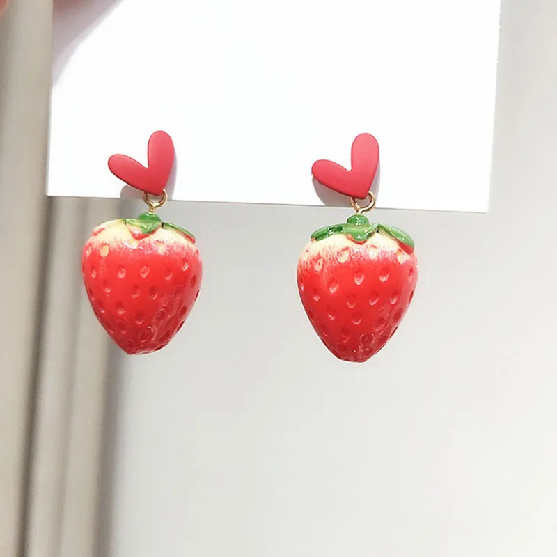 

SNCSDK Fruit Fashion 2020 New Super Fairy Women's dangle Earrings cute small fresh Women's earrings