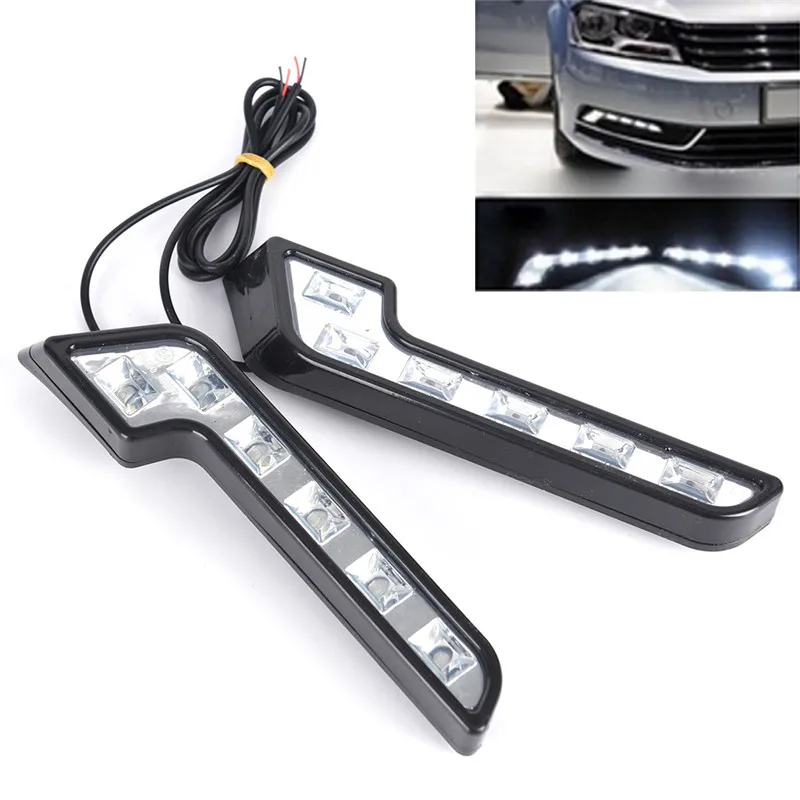 

2PCS Universal 6LED Car Driving Lamp L Shape Fog 12V DRL Daytime Running Light Kit Car Styling Super White