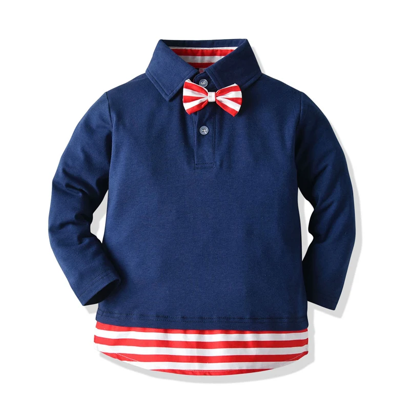 

Boys spring and autumn children's clothing POLO shirt new long-sleeved knitted t-shirt 4/5/6/8/10/12 years old