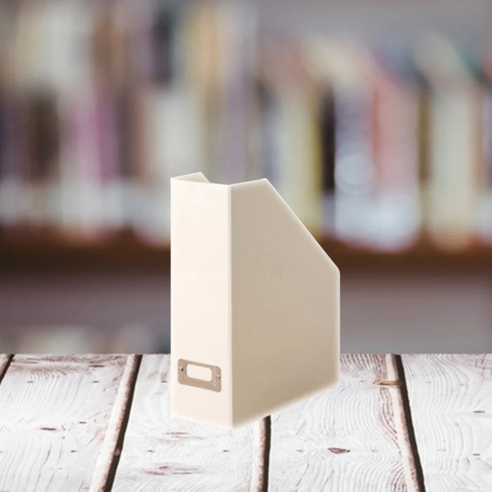 

1pc Magazine File Holder Desktop Organizer Kraft Paper File Holder Documents File Box Office Supplies