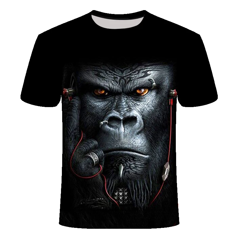 

2021 New 3D Animal dog /monkey Print Cool Funny T-Shirt Summer Tops T Shirt Men Tshirt Short Sleeve Fashion male s-6xl