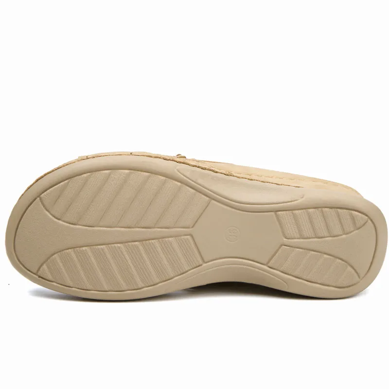 

2021 Summer Women's Sandals Casual Women Wedges Sandals Soft Shoes Fashion Brand Ladies Wedge Heels Women Leather Shoes