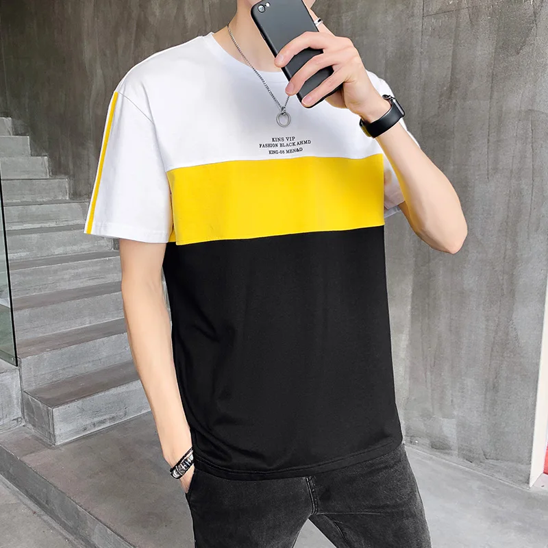 

T 2020 Summer Casual Men Cotton Half Man T-Shirt O-neck Loose Short Sleeve Mens Tee Shirt Homme