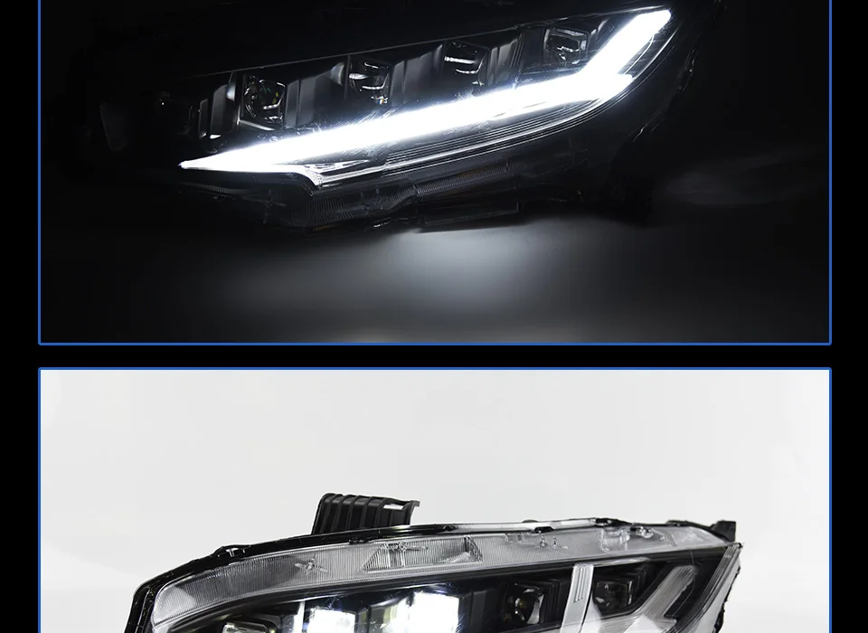 2шт автомобили стайлинг фары для CIVIC 10th фары DRL год светодиодные ходовые огни Биксеноновые лучи