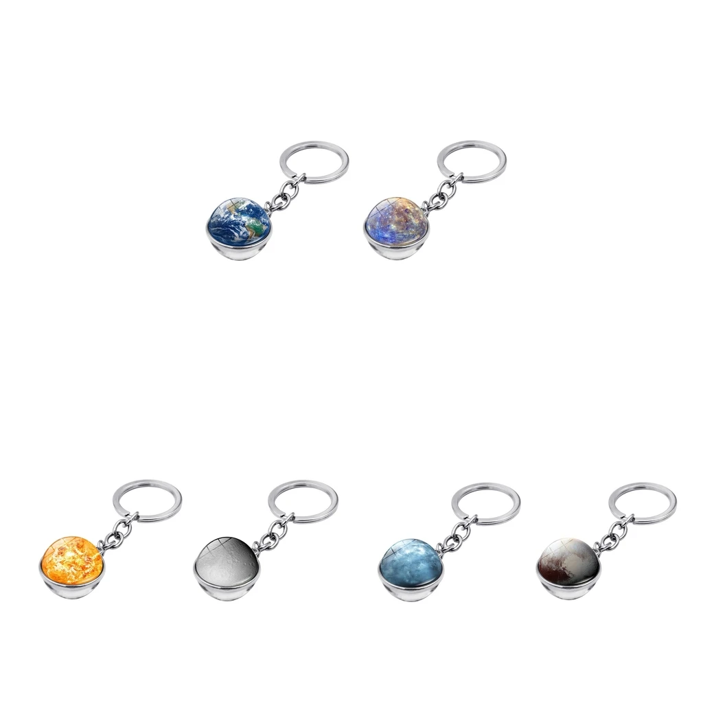 

2 шт. металлический Стекло Брелоки Брелок с кабошоном принадлежности для искусства брелок для ключей