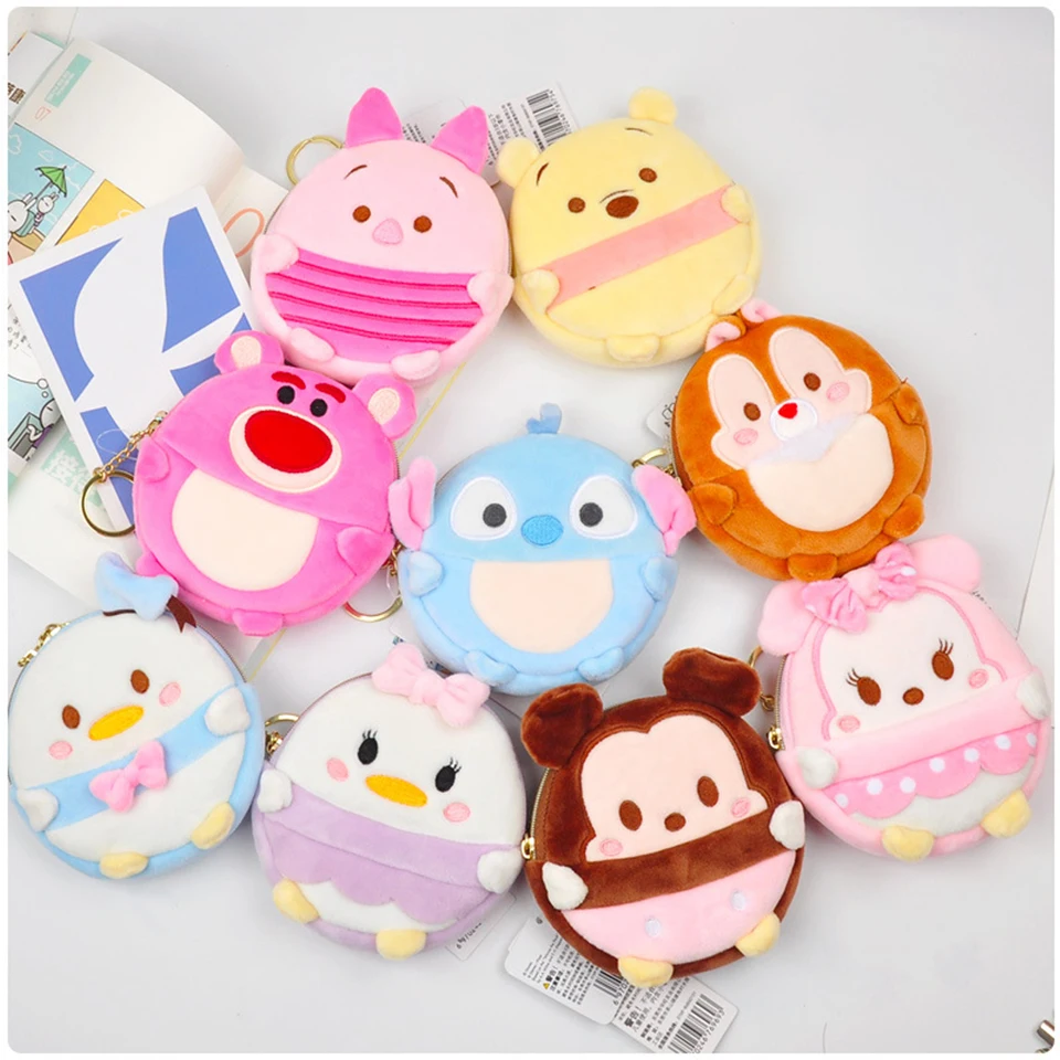 

Cute Plush Mouse Bear Pig Keychain Student Coin Bag Ladies Small Wallet Children's Backpack Pendant Girls Handbag Keyring Gifts
