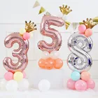 32 дюйма количество Алюминий Фольга воздушные шары из розового золота 2020 18 30 цифры рисунок воздушный шар для детей и взрослых, украшения для свадьбы и дня рождения вечерние поставки