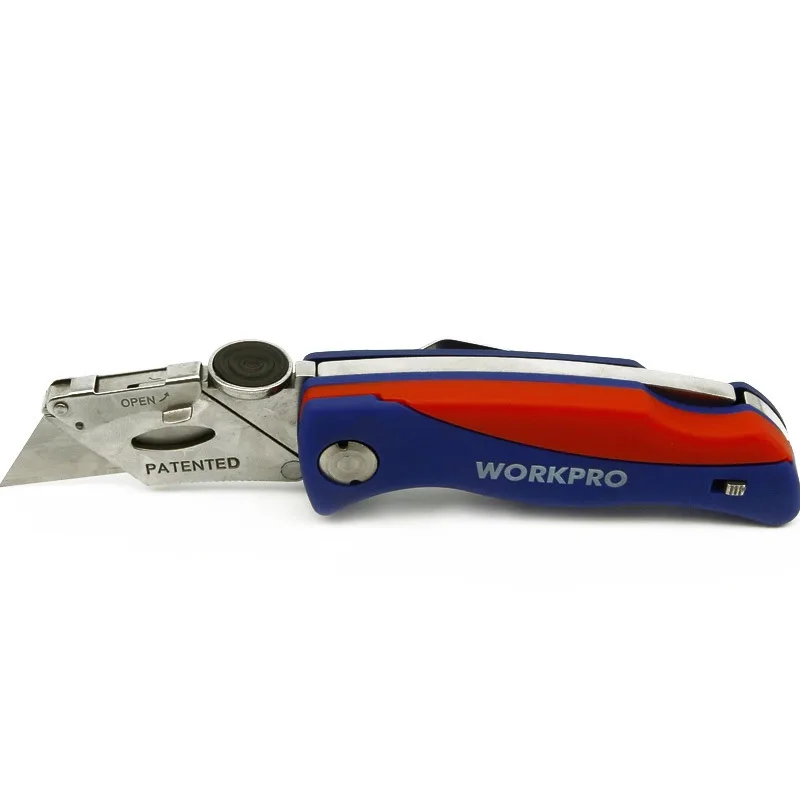 

2021 New Folding Knife Electrician Utility Knife for Pipe Cable Cutter Knives with 5PC Blades In Handle