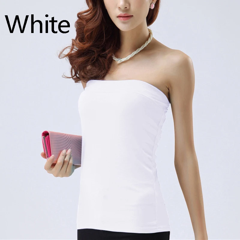 Топ-бандо женский бесшовный из хлопка без бретелек для фитнеса | Женская одежда