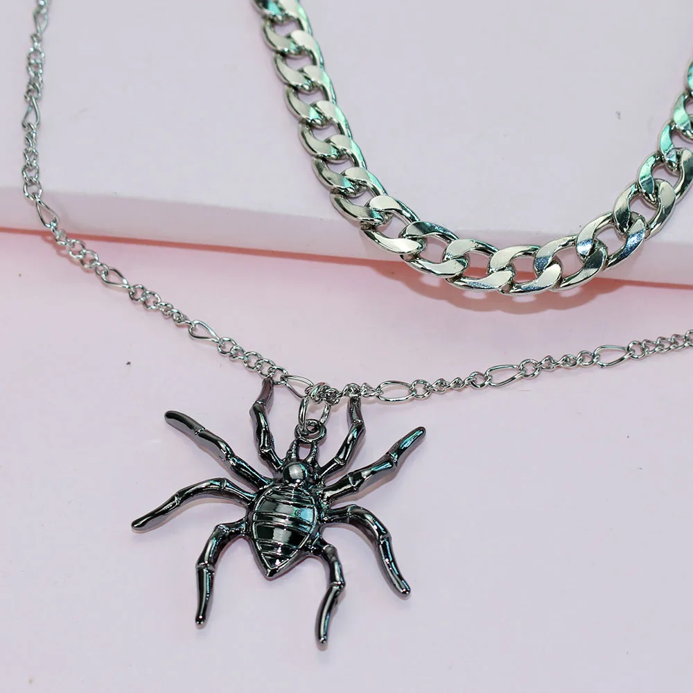 Европейская и американская мода ювелирные изделия подвеска паук двойное