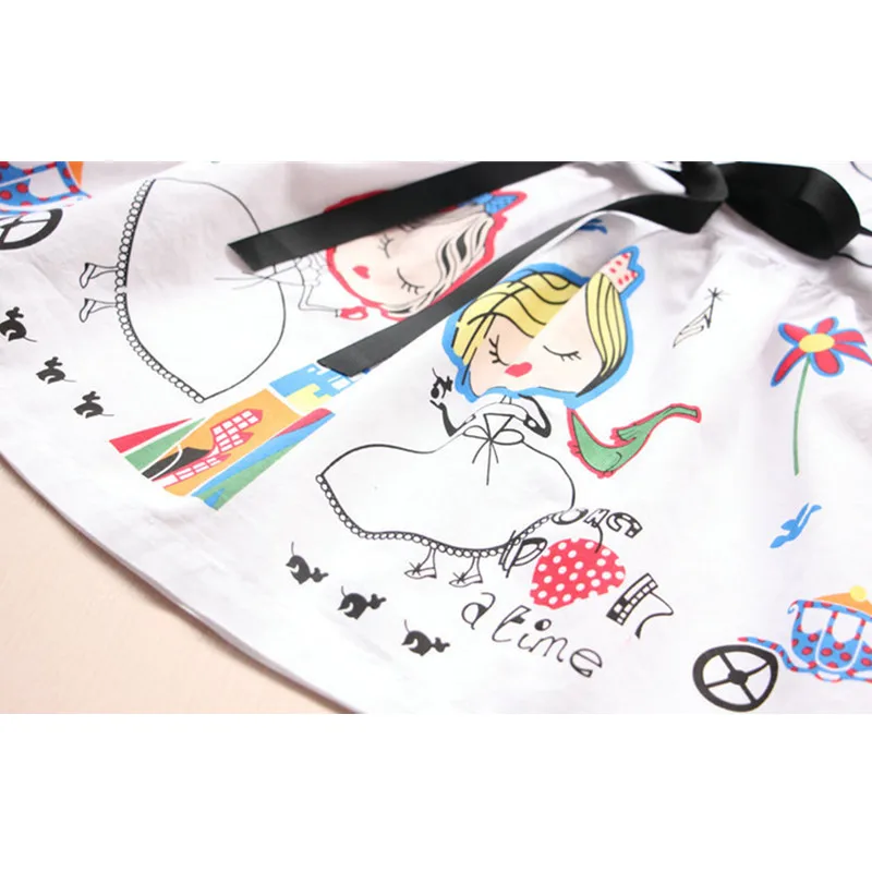 Повседневная одежда для маленьких девочек летняя белое платье принцессы с