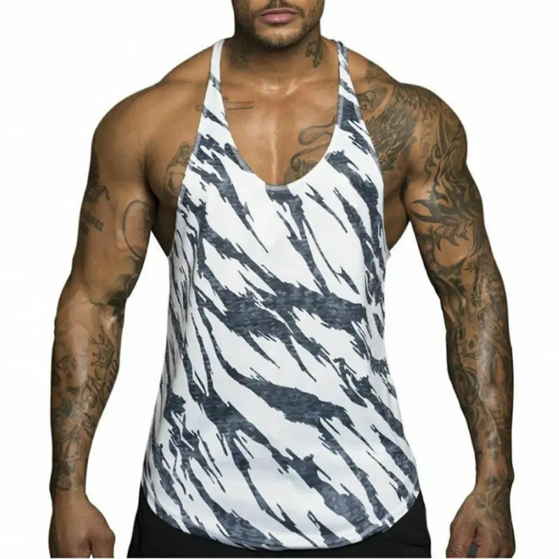 Тренажеры торговой марки muscleguys одежда Singlet Y Back тренажерный зал майка Мужская