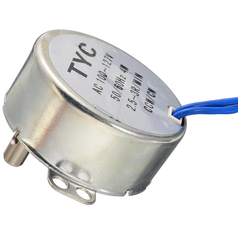 1 шт. Проигрыватель Синхронный двигатель CCW/CW направление 4W 50/60Hz 2,5-3 оборотах переменного тока 100-127 в электродвигатели для вентилятор микроволновая печь Mayitr