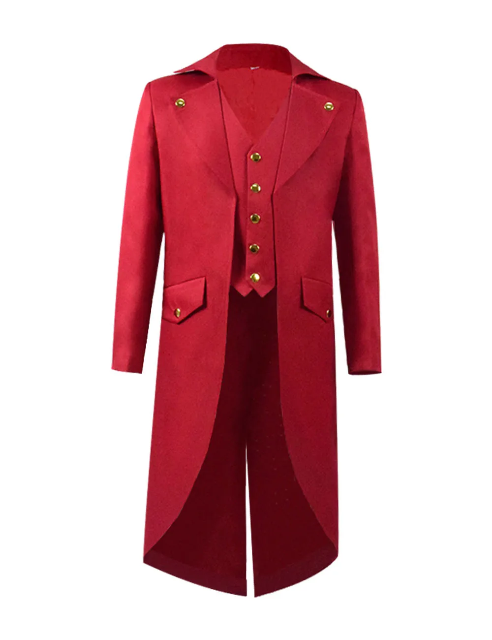 Красный пиджак для мальчиков cospapa в стиле стимпанк готический хвост винтажное