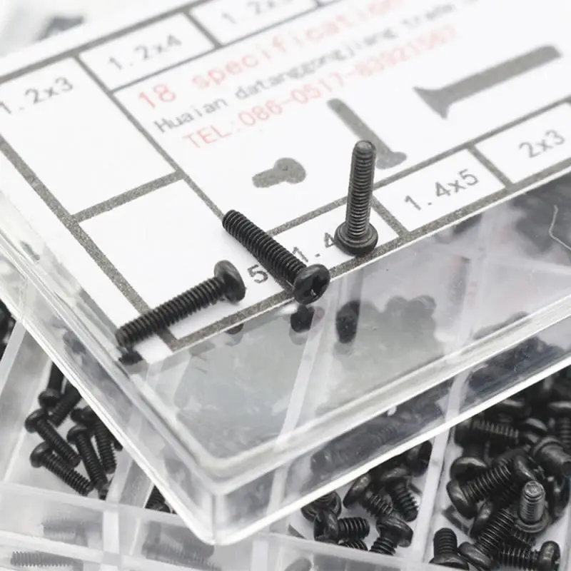 Набор для самостоятельной сборки мини-винтов 500 шт. 18 типов нержавеющая сталь