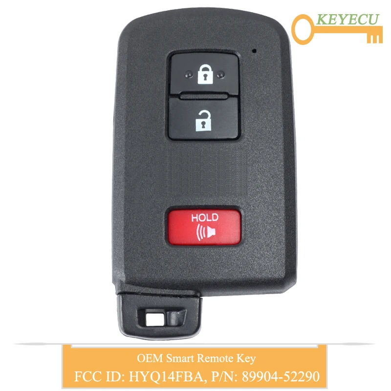 KEYECU умный ключ дистанционного управления для Toyota Land Cruiser Highlander Prius C Tacoma Fob FCC ID: