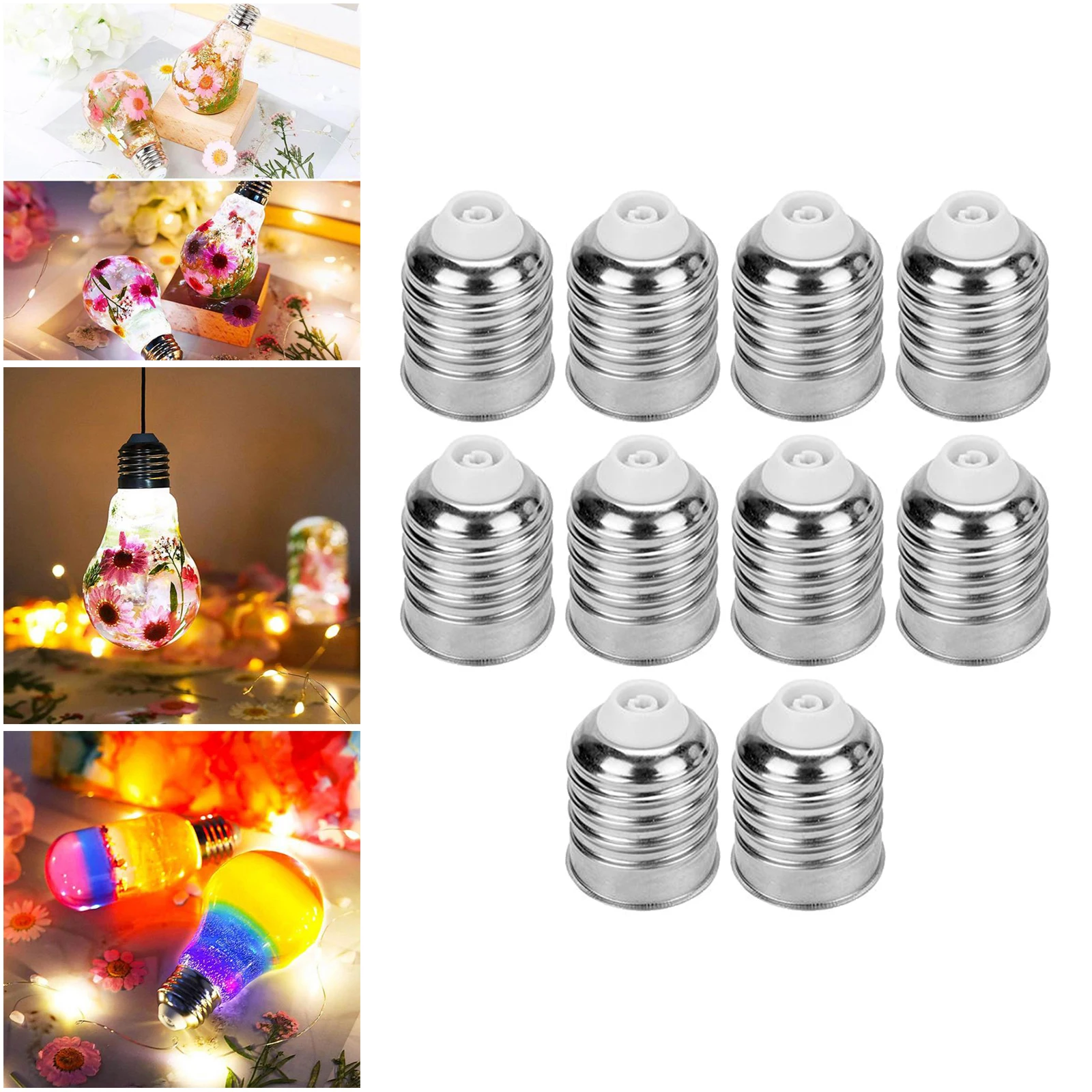 Outdoor Home Decoration DIY LED Epoxy Resin Lamp Kit 10PCS Caps for Light Bulb Silicone Molds | Дом и сад