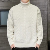 men autumn new casual cotton hip hop sweater pullovers men spring fashion high neck knitted sweater jumpers streetwear sweaters