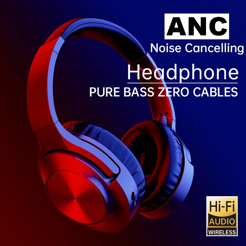 Беспроводная Bluetooth гарнитура игровые наушники с активным шумоподавлением и