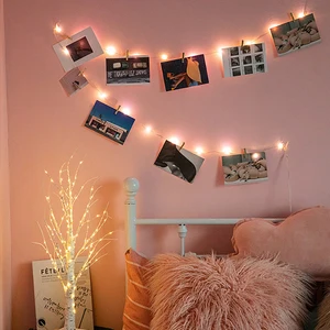 Гирлянда светодиодная, 2 м, 5 м, 10 м, с зажимом для фото