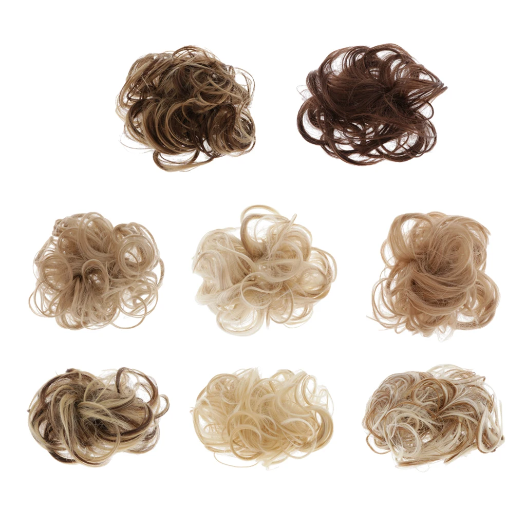 Грязные волосы булочки резинки для волос вьющиеся волнистые наращивания| |
