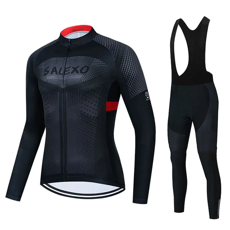 

2022 Spring Autumn Cycling Jersey Set Bib Pants Long Sleeve Jersey Men Clothes Bicycle Clothing MTB Bike Ropa Ciclismo Triathlon