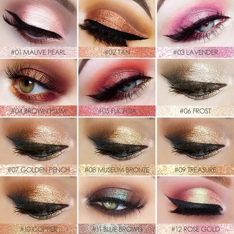 

FOCALLURE Glitter Eye Shadow 18 Colors Cosmetic Makeup Diamond Lips Loose Makeup Eyes Pigment Powder Comestic Single Eye Shadow