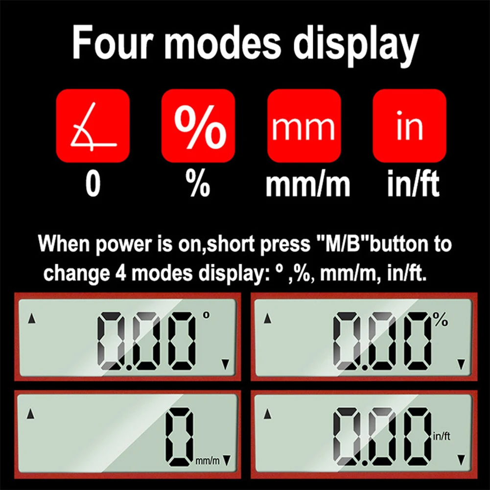 Цифровой магнитный Алюминиевый умный Инклинометр IP54 Водонепроницаемый