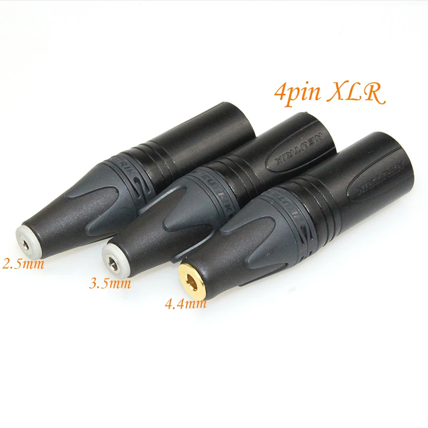 

Free Shipping 3.5mm/2.5mmm/4.4mm Balanced Female to 4pin Balanced XLR Male Converter Adapter