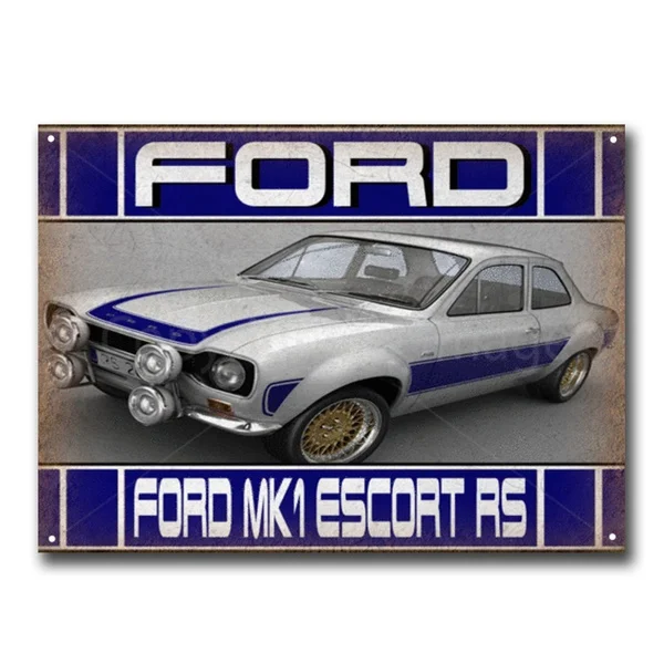 

Ford Mk1 Escort Rs Classic Car Auto Vintage Retro Tin Sign Metal Sign Metal Poster Metal Decor
