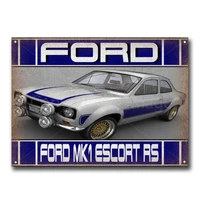 ford mk1 escort rs classic car auto vintage retro tin sign metal sign metal poster metal decor