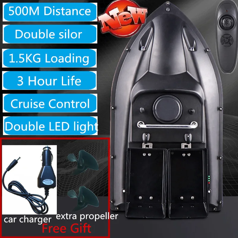 Новая обновленная версия радиоуправляемой рыболовной лодки H18 двойной силос