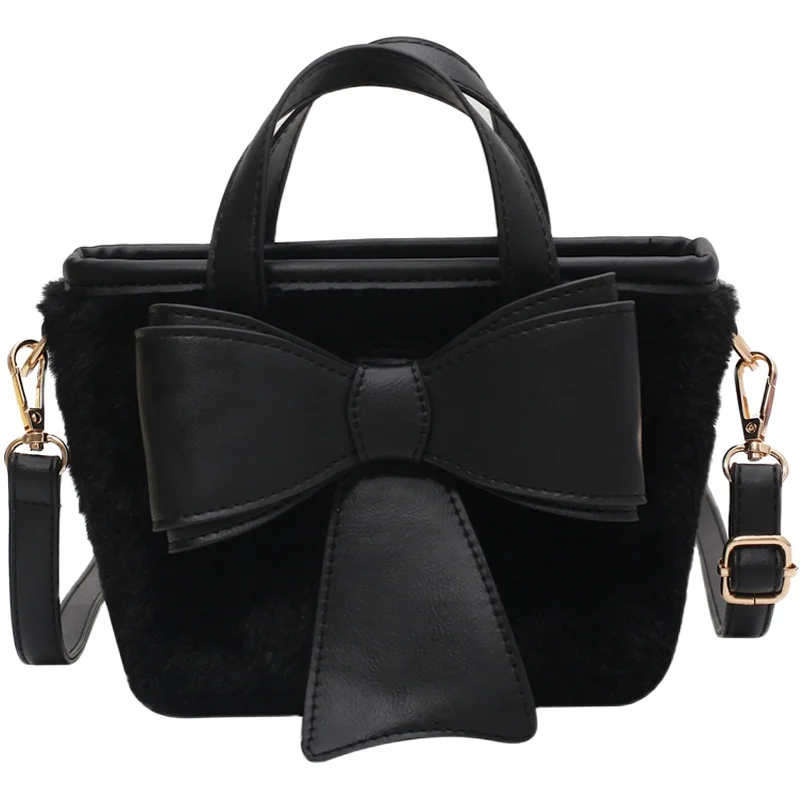 

2021 Fashion Lambswool Women Handbags Designer Shoulder Bags Luxury Faux Fur Crossbody Bag Lady Small Purse Female