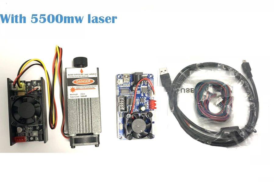 with 5500mw laser GRBL 2 оси плата управления DIY лазерная гравировка машина гравировка аксессуары Поддержка офлайн управления - Цвет: with 5500mw laser