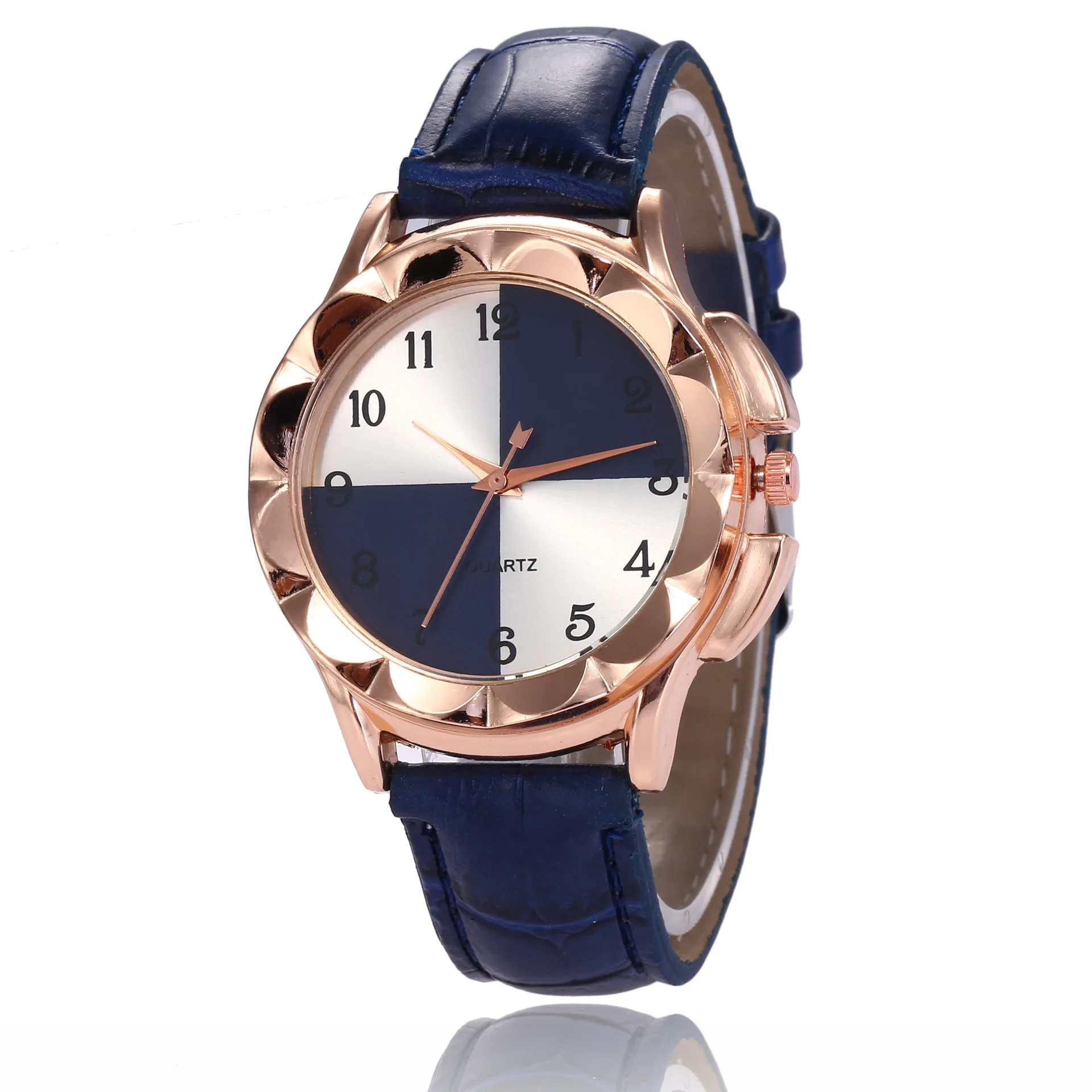 

Luxury Creative Color Matching Dial Quartz Watch Women's High-End Bamboo Belt Watch Fashion Two-Color Fashion Watch 2021