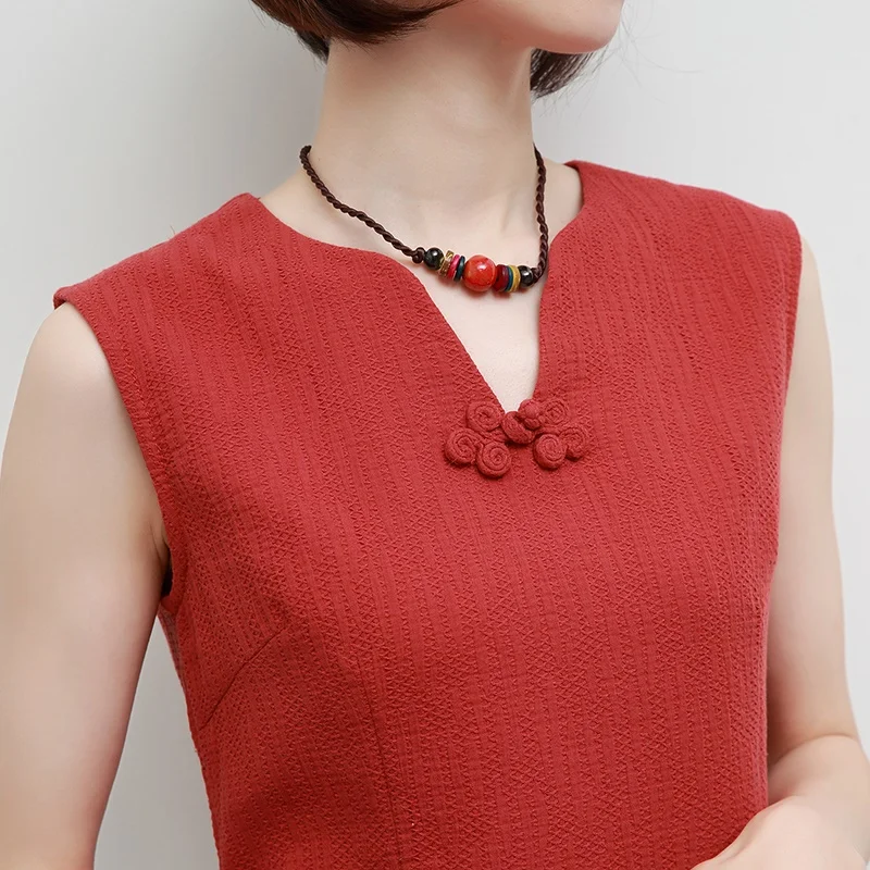 Summer Tank Tops Tanktop Woman Linen Shirt Women Chinese Style Sleeveless Clothing Elegant Ladies TA1831 |