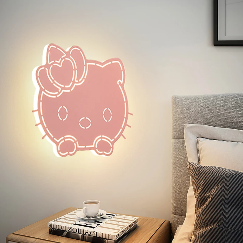 

Simple Modern led Wall Lamp Cartoon Cat Wall Light Children's Room Bedroom led Lamp Creative Boy Girl Warm Bedside Wall Lighting