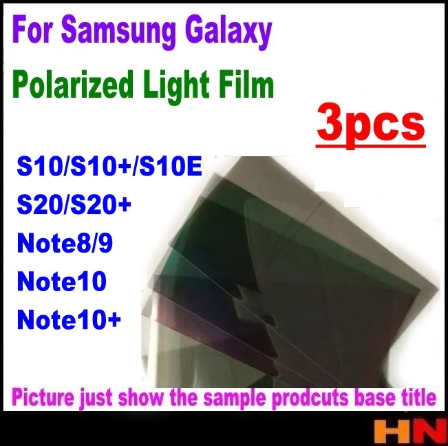 Поляризационная световая пленка для Samsung Galaxy S10 S20 plus S10e Note 8 9 10 3 шт.|Защитные