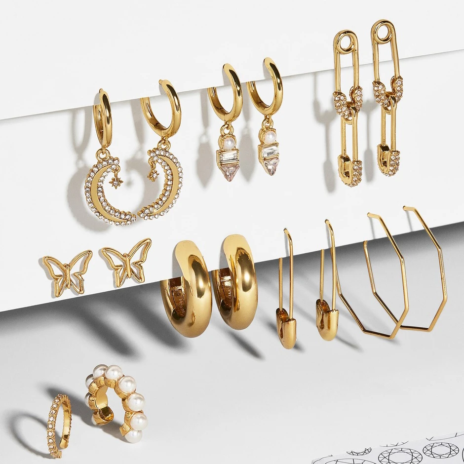 Женские Висячие серьги Ladyfirsy BA с кристаллами и луной милой бабочкой жемчугом