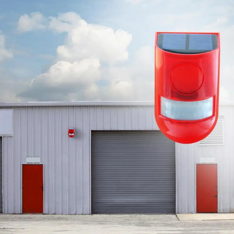 Светодиодная лампа на солнечной батарее Красный Водонепроницаемый сенсор