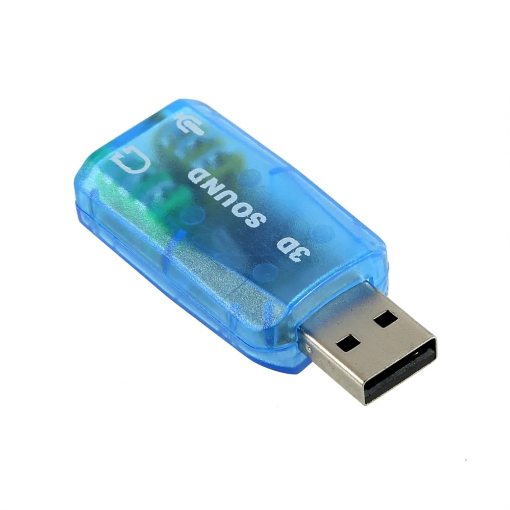 1 шт. 3D Аудио карта Usb Микрофон/Динамик адаптер объемного звучания 7 Ch Voor ноутбук |