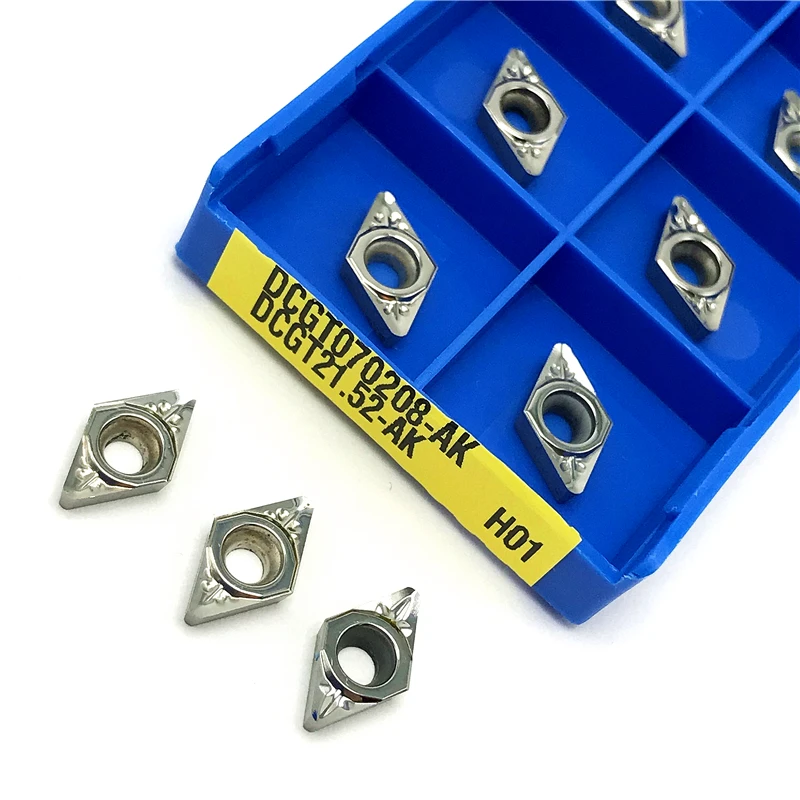 DCGT070202 DCGT070204 DCGT11T304 DCGT11T308 Aluminum turning tool Cutting Tool CNC Turning Inserts Copper aluminum processing |