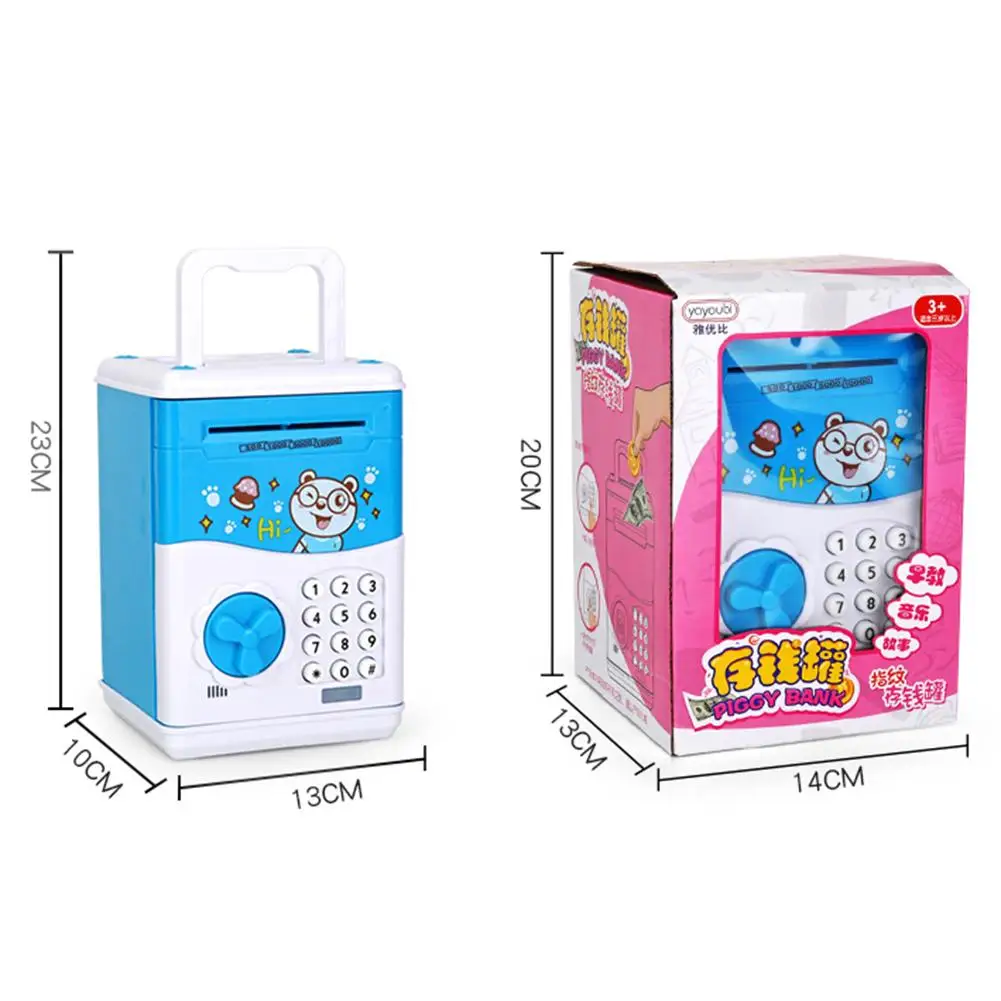 Детская Электронная Копилка Банкомат Мини Сейф мультфильм пароль Жевательная