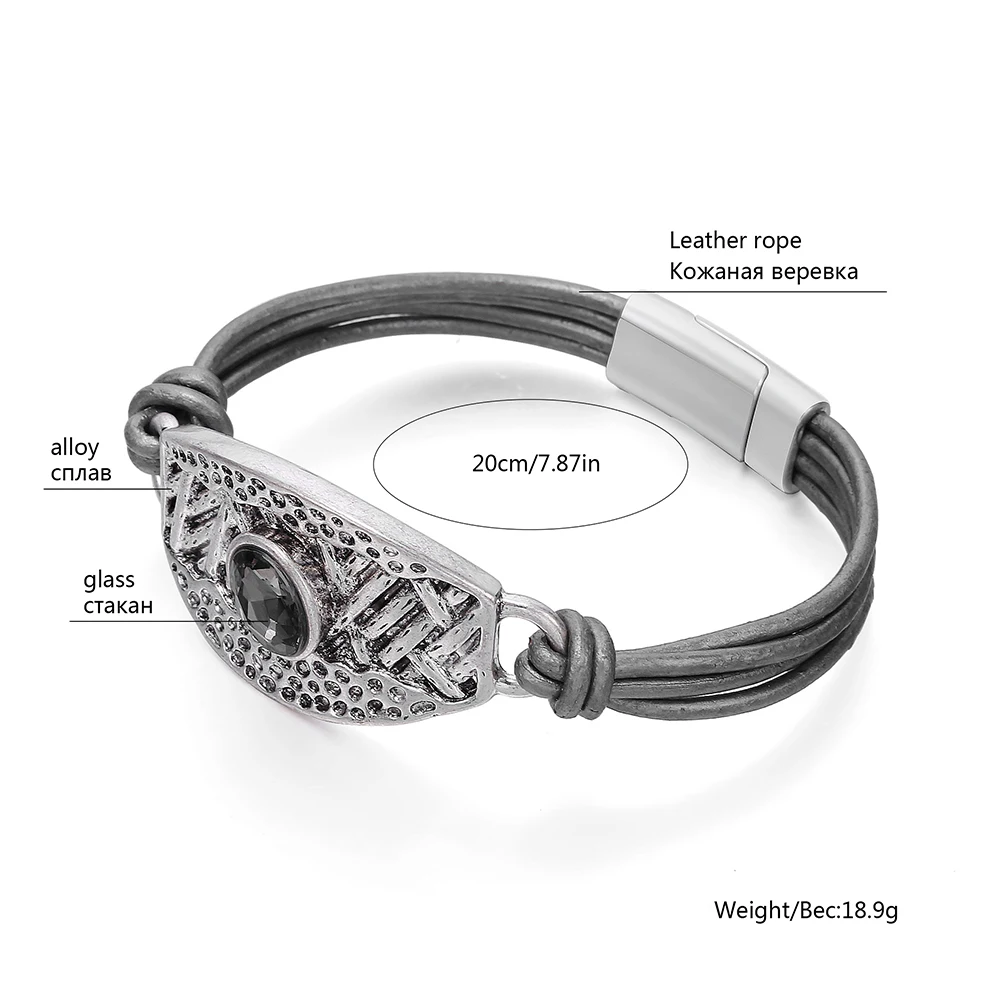 Овальные стеклянные антицветные искусственная кожа цепочка Кристальные