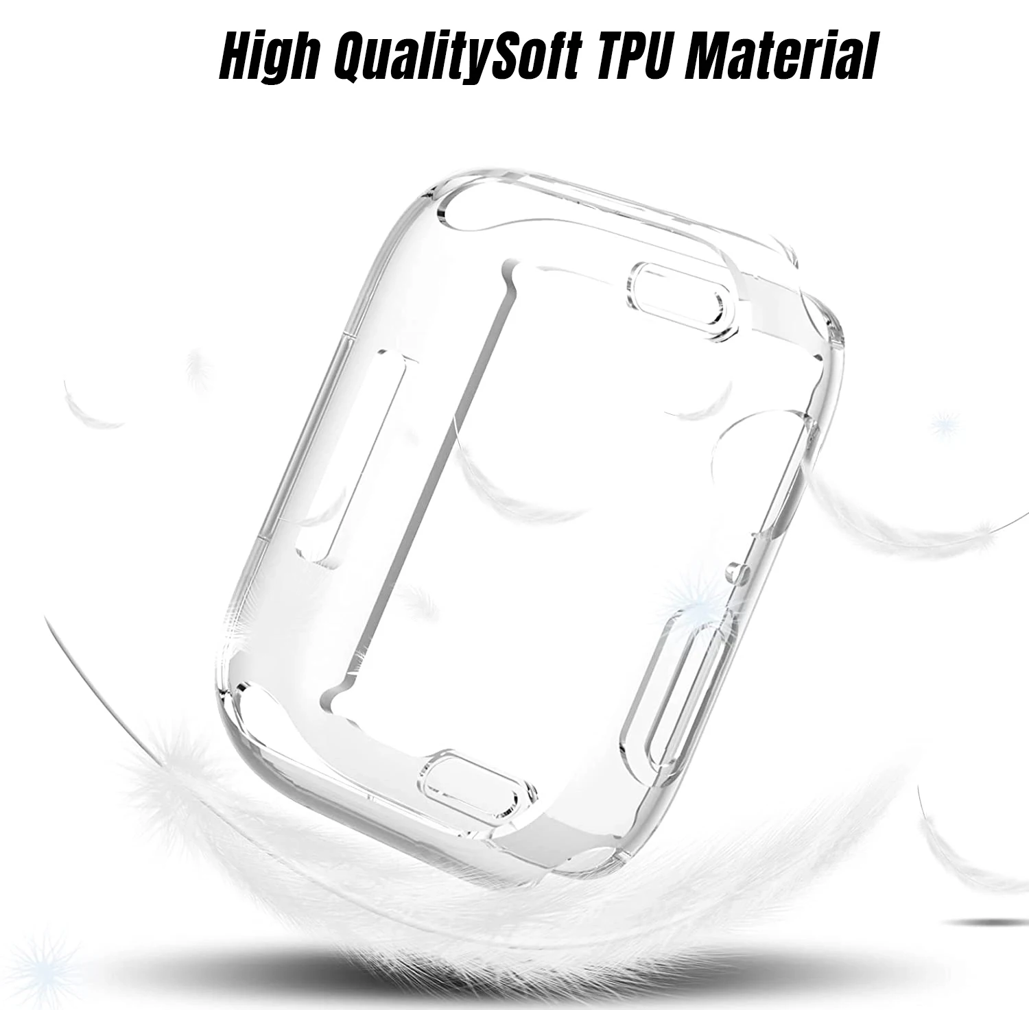 Full Protective Case for Apple Watch Series8/7 41mm45mm SE6543 Soft Cover Bumper Screen Protector for iWatch 44mm 41mm 40mm 38mm