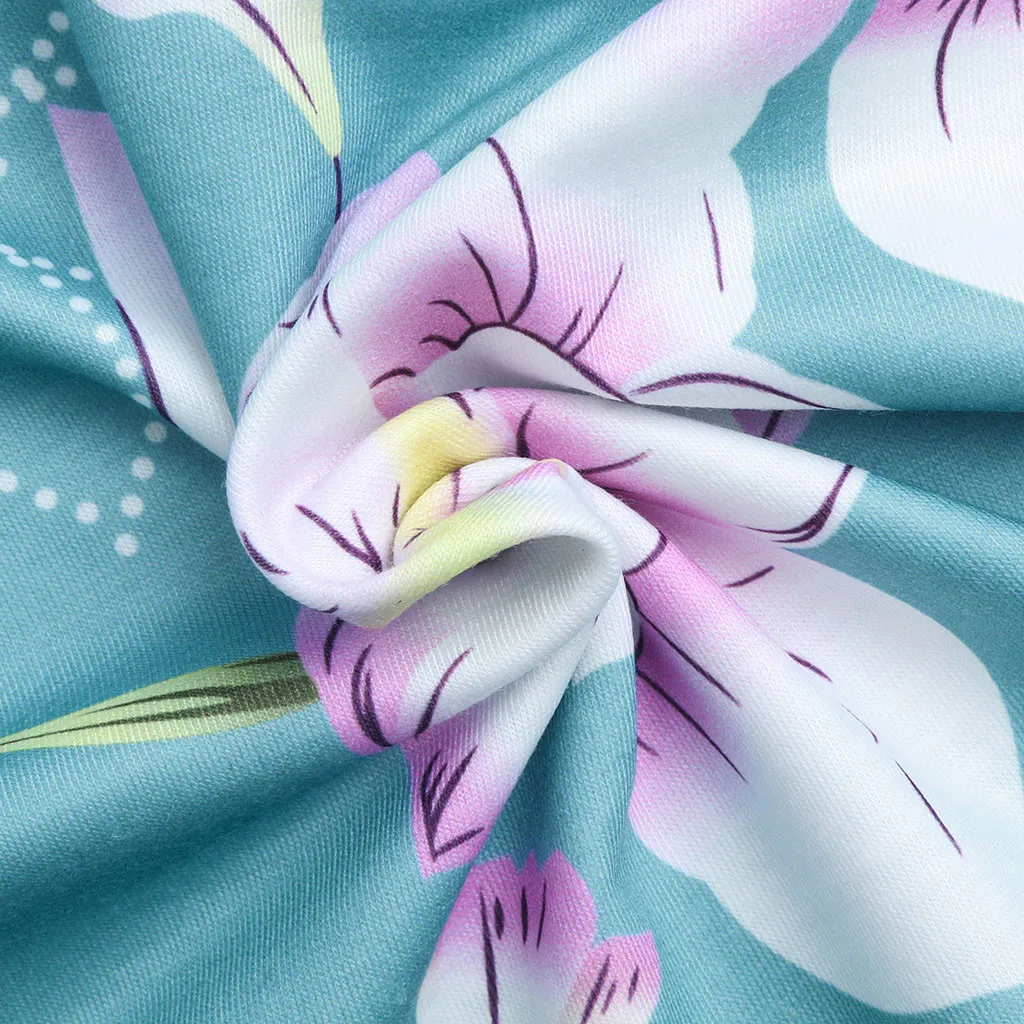 Женское длинное платье с цветочным принтом SAGACE повседневное мешковатое Кафтан